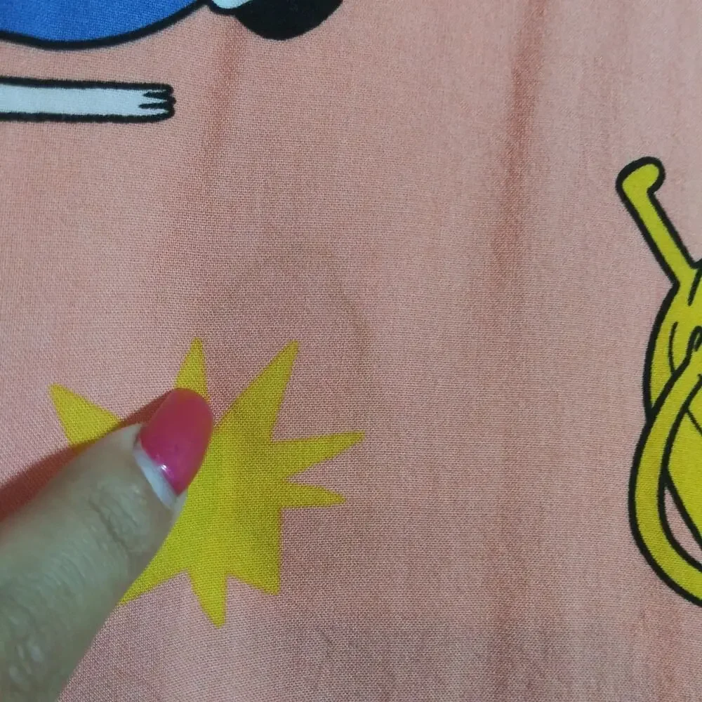 Adventure Time Lightweight Relaxed Button Up Short Sleeve Top Size M - Picture 4 of 6